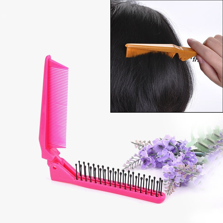 Portable Travel Folding Comb Anti-static Massage Comb(Rose Red) - free shipping - PMC TechLife - Order now!