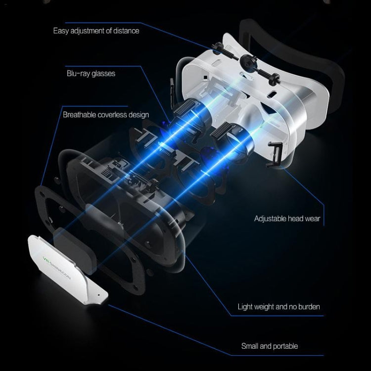 VR Glasses Shinecon 5th Generations VR Glasses 3D Virtual Reality Glasses Lightweight Portable Box For 4.7-6.0 Inch Mobile Phone - VR Headset by PMC TechLife | Online Shopping South Africa | PMC TechLife