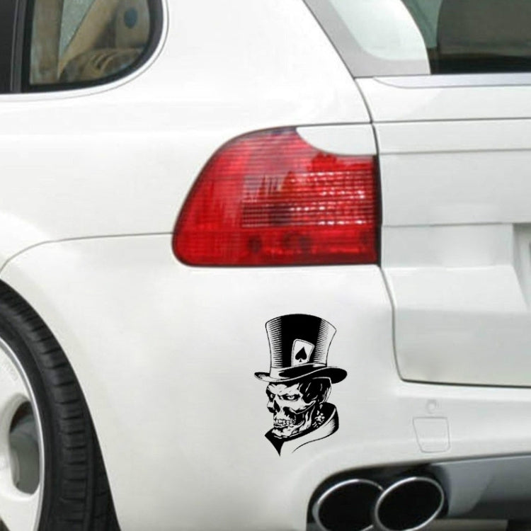 10 PCS Joker Skeleton Skull Playing Cards Poker Monster Hat Shape Vinyl Car Sticker, Size: 11.3x17.6cm (Black) - Decorative Sticker by PMC Jewellery | Online Shopping South Africa | PMC Jewellery | Buy Now Pay Later Mobicred