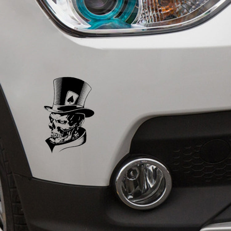 10 PCS Joker Skeleton Skull Playing Cards Poker Monster Hat Shape Vinyl Car Sticker, Size: 11.3x17.6cm (Black) - Decorative Sticker by PMC Jewellery | Online Shopping South Africa | PMC Jewellery | Buy Now Pay Later Mobicred