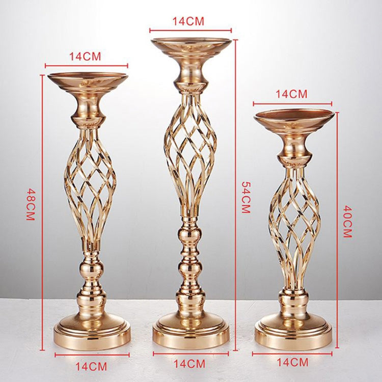 Gold Plated Wrought Iron Candlestick Window Wedding Props Decoration, Size:54cm - Candles & Candle Holders by PMC TechLife | Online Shopping South Africa | PMC TechLife