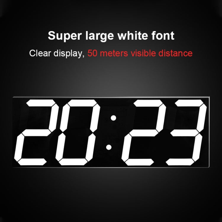LED Digital Clock Living Room Wall Clock Creative WIFI Clock US Plug, Style:4 Bit WIFI, Color:Hollow White - Wall Clock by PMc TechLife | Online Shopping South Africa | PMc TechLife | Buy Now Pay Later Mobicred