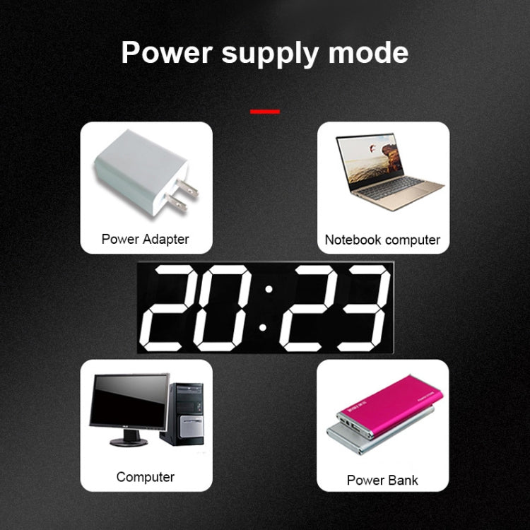 LED Digital Clock Living Room Wall Clock Creative WIFI Clock US Plug, Style:4 Bit WIFI, Color:Hollow Red - Wall Clock by PMc TechLife | Online Shopping South Africa | PMc TechLife | Buy Now Pay Later Mobicred