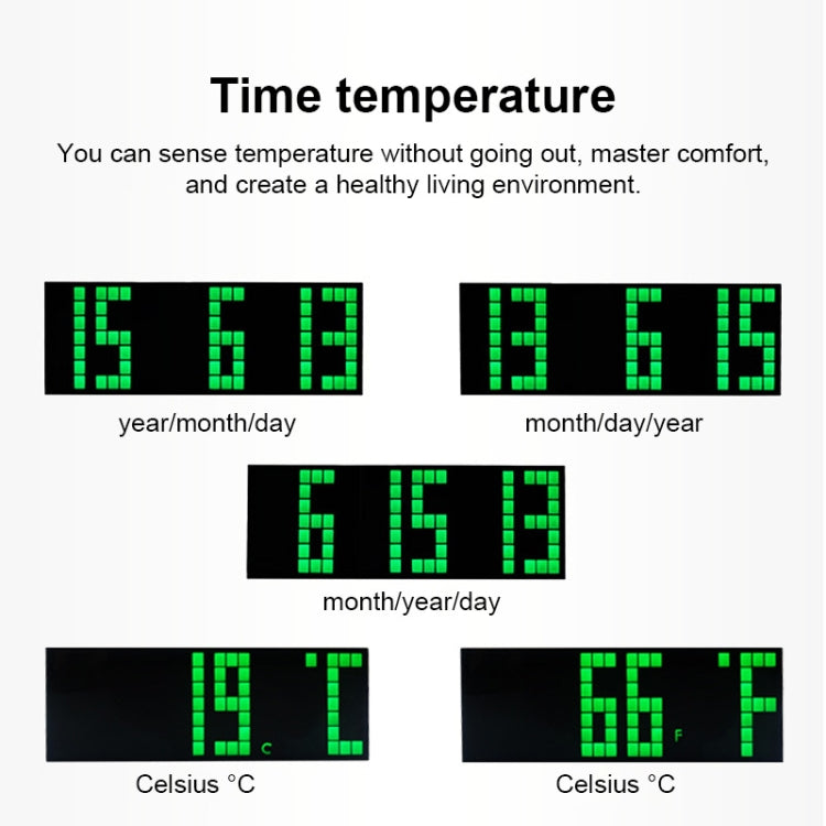 Digital Electronic Alarm Clock Creative LED Desk Clock US Plug, Style:6 Digits 5 Segments(Blue Light) - Alarm Clocks by PMc TechLife | Online Shopping South Africa | PMc TechLife | Buy Now Pay Later Mobicred