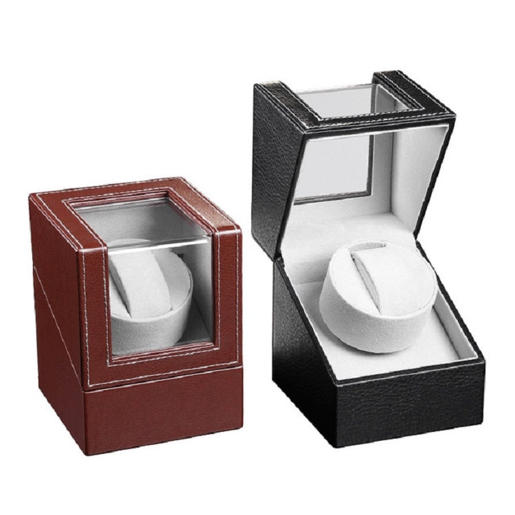 Leather Single Watch Box Electric Motor Watch Shaker Automatic Watch Shaker ���US Plug(Brown) - free shipping - PMC TechLife - Order now!