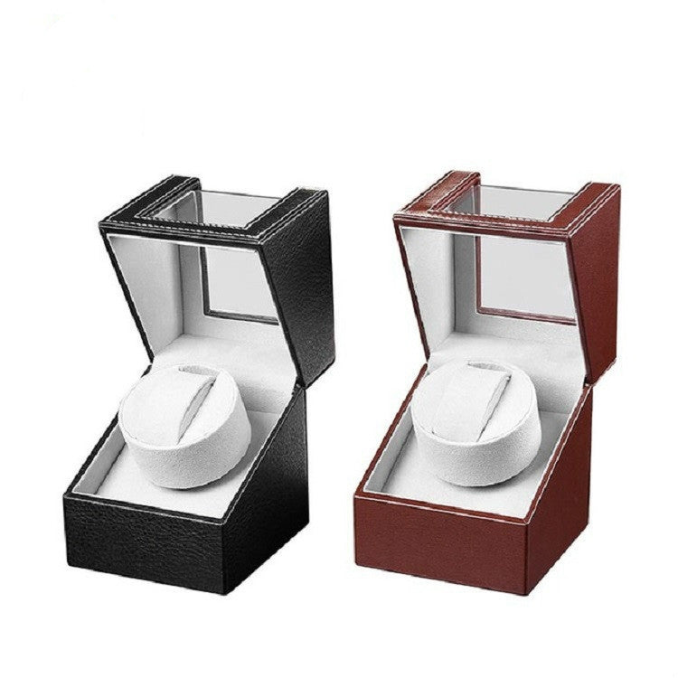 Leather Single Watch Box Electric Motor Watch Shaker Automatic Watch Shaker ���US Plug(Brown) - free shipping - PMC TechLife - Order now!