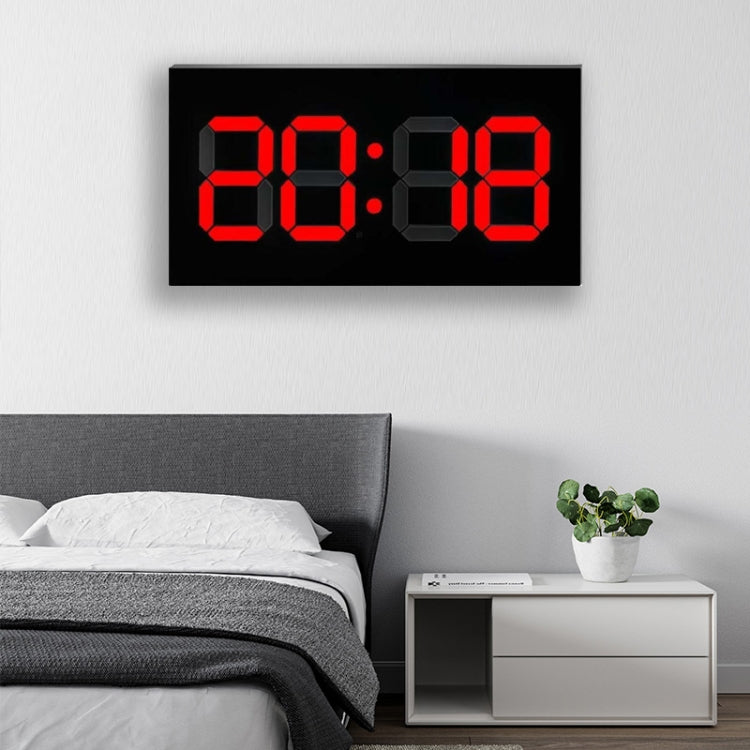 Creative Wall Clock Alarm Clock Simple Remote Control Perpetual Calendar Electronic Clock US Plug, Style:Single-sided Remote Control(Red Font) - Wall Clock by PMc TechLife | Online Shopping South Africa | PMc TechLife | Buy Now Pay Later Mobicred