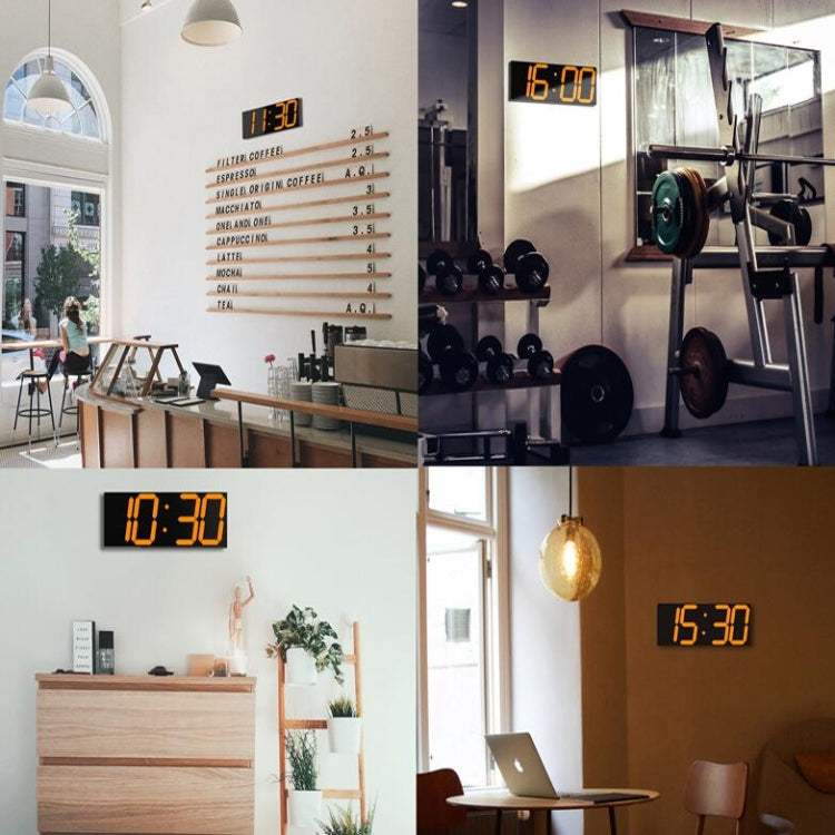 Wall Sticker LED Wall Clock Decorative Clock Creative Acrylic Mirror Clock US Plug, Style:Remote Version Sealed Box(White Font) - Wall Clock by PMc TechLife | Online Shopping South Africa | PMc TechLife | Buy Now Pay Later Mobicred