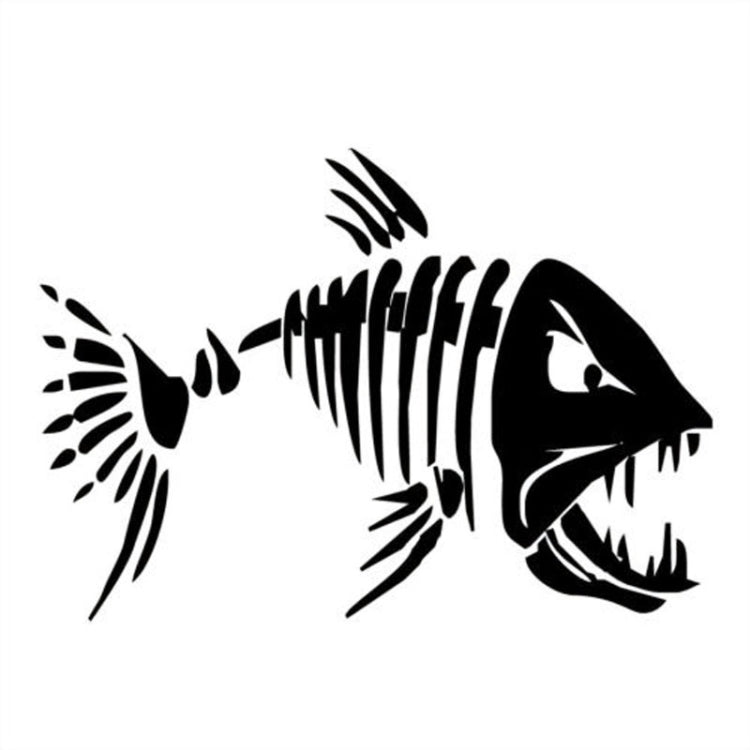 10 PCS YOJA Mad Fish Funny Decal Car Window Decoration Vinyl Stickers Motorcycle Accessories, Size: 11x7cm (Black) - Decorative Sticker by PMC Jewellery | Online Shopping South Africa | PMC Jewellery | Buy Now Pay Later Mobicred