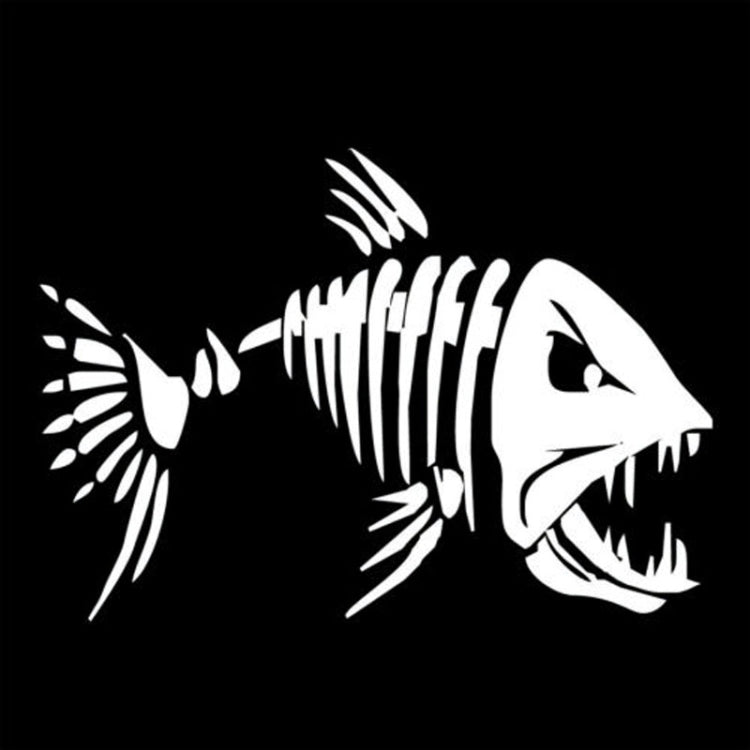 10 PCS YOJA Mad Fish Funny Decal Car Window Decoration Vinyl Stickers Motorcycle Accessories, Size: 11x7cm (Silver) - Decorative Sticker by PMC Jewellery | Online Shopping South Africa | PMC Jewellery | Buy Now Pay Later Mobicred