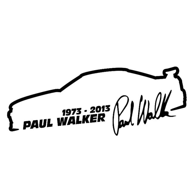 10 PCS Paul Walker Fashion Car Styling Vinyl Car Sticker, Size: 13x5cm(Black) - Decorative Sticker by PMC TechLife | Online Shopping South Africa | PMC TechLife | Buy Now Pay Later Mobicred
