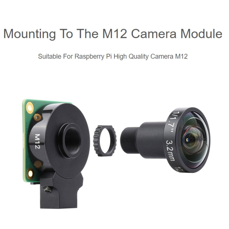 Waveshare WS1603212 For Raspberry Pi M12 High Resolution Lens, 12MP, 160 Degree FOV, 3.2mm Focal Length, 23967 - free shipping - PMC TechLife - Order now!