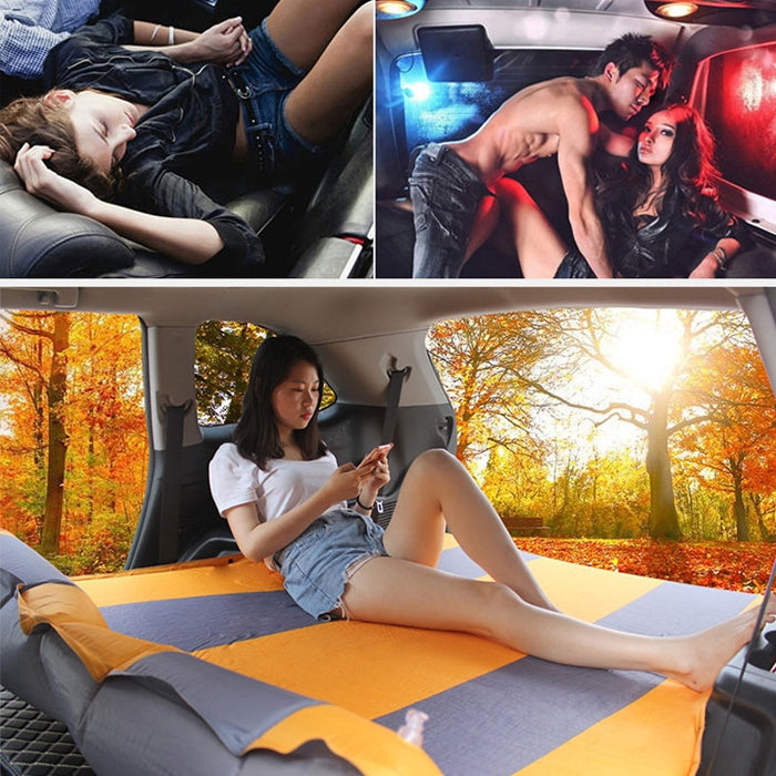 Inflatable Automatic SUV Car Inflatable Bed Travel Car Outdoor Air Mattress Bed Car Auto Sources Bed Travel Bed(Orange) - Seat Accessories by PMC TechLife | Online Shopping South Africa | PMC TechLife | Buy Now Pay Later Mobicred