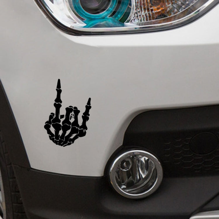 10 PCS QYPF Skull Finger Pattern Car Sticker Vinyl Decoration, Size: 13x18cm(Black) - free shipping - PMC Jewellery - Order now!
