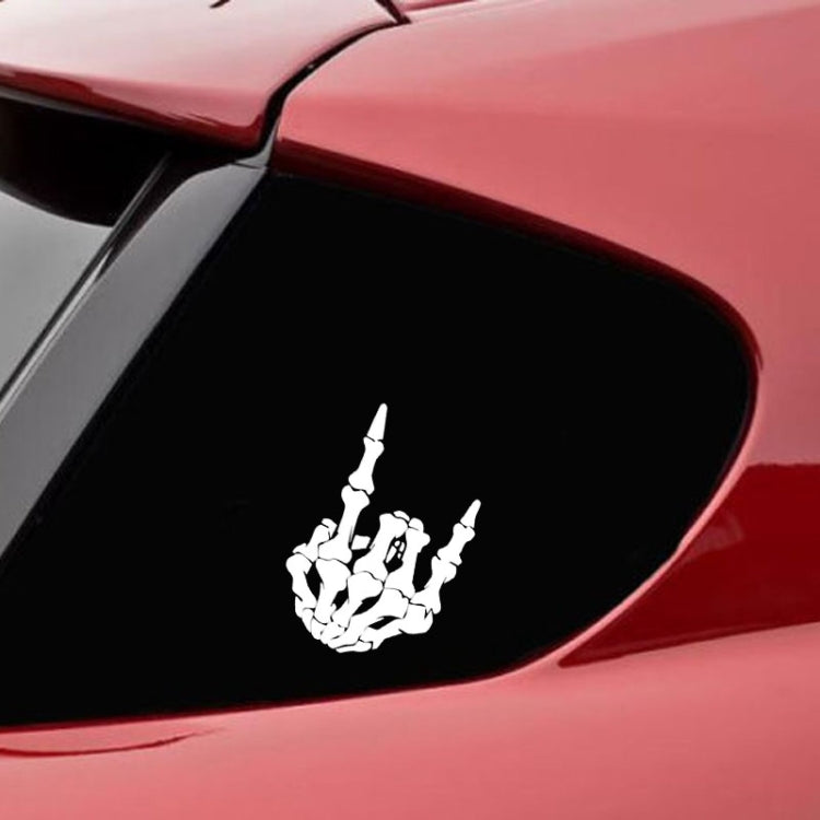 10 PCS QYPF Skull Finger Pattern Car Sticker Vinyl Decoration, Size: 13x18cm(Black) - free shipping - PMC Jewellery - Order now!