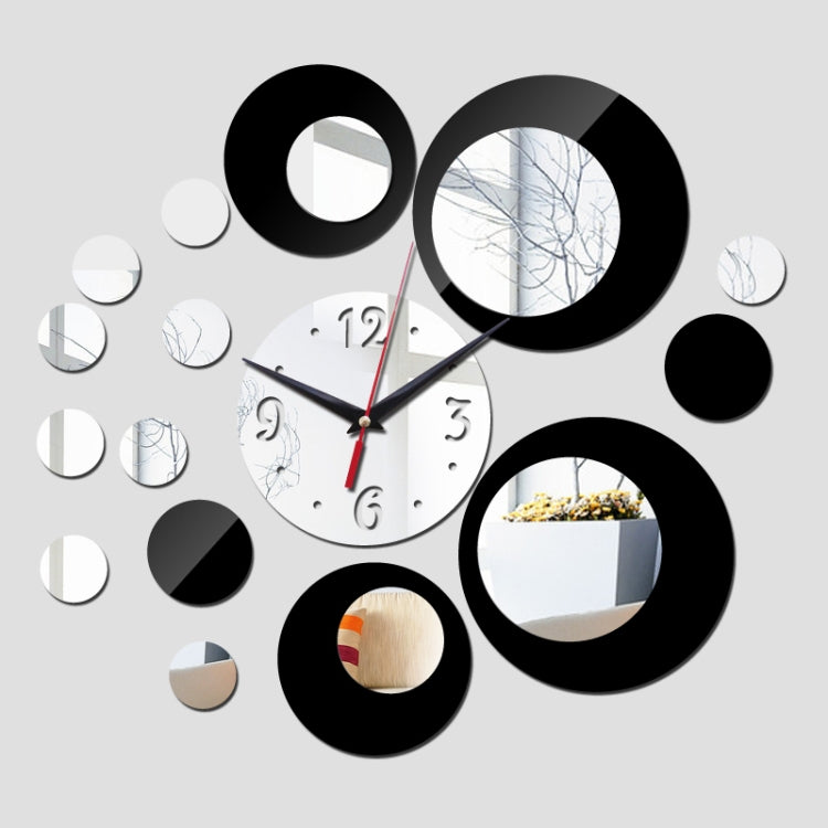 3D Stereo Decorative Clock Acrylic Digital Mirror Wall Sticker Wall Clock(Silver Black) - free shipping - PMc TechLife - Order now!