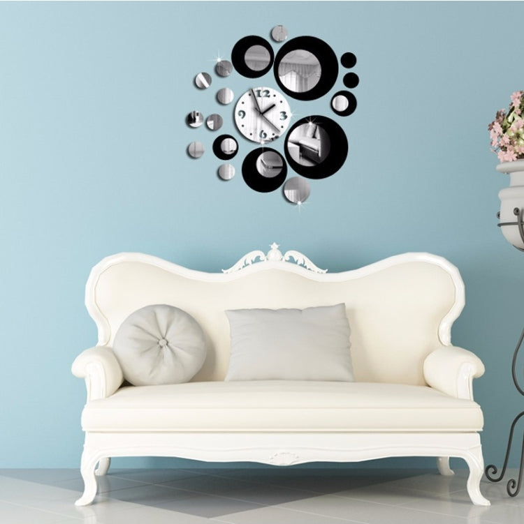 3D Stereo Decorative Clock Acrylic Digital Mirror Wall Sticker Wall Clock(Silver Black) - free shipping - PMc TechLife - Order now!