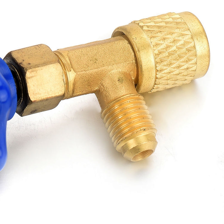 Blue Metal Valve Bottle Opener 1/4 SAE Connector Dispensing Refrigerant Valve Bottle Openers for R22 R134a R410A - Others by PMC TechLife | Online Shopping South Africa | PMC TechLife | Buy Now Pay Later Mobicred