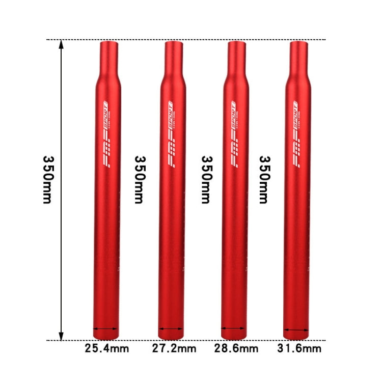 FMFXTR Aluminum Alloy Mountain Bike Extended Seat Post, Specification:25.4x350mm(Black) - Bicycle Seat Posts by FMFXTR | Online Shopping South Africa | PMC TechLife