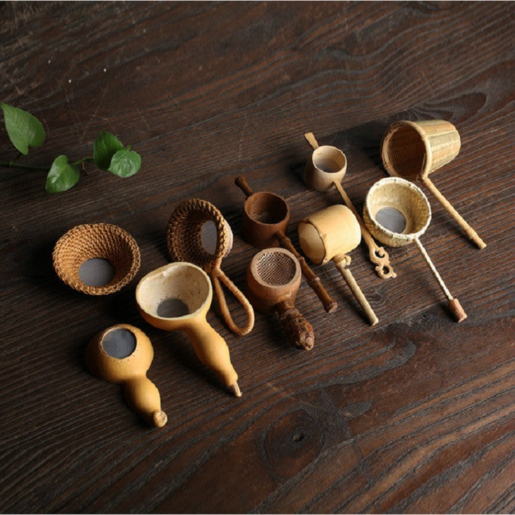 Bamboo Woven Creative Filter Reusable Filter Tea Colander Gadget, Style:Bamboo Pole Gauze Plum Tea Leak - Tea Strainers by PMC TechLife | Online Shopping South Africa | PMC TechLife | Buy Now Pay Later Mobicred