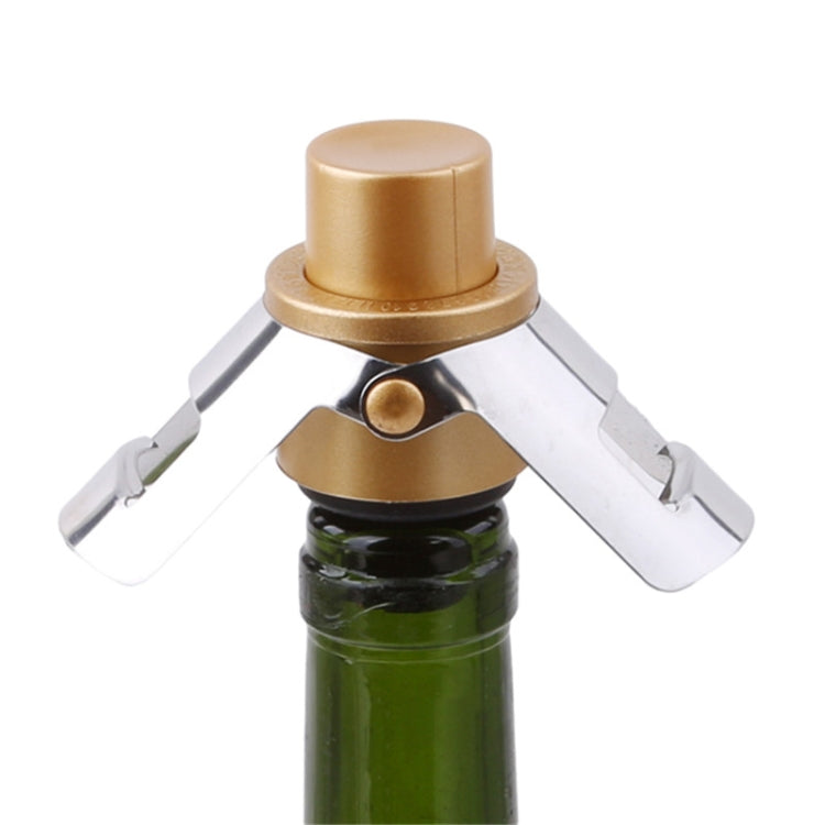 Push-button Stainless Steel Pumping Champagne Stopper Sparkling Champagne Snap Wing Vacuum Wine Stopper(Silver) - free shipping - PMC TechLife - Order now!