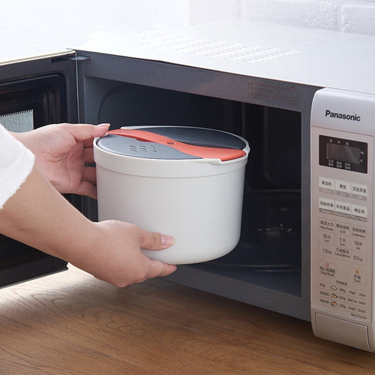 Kitchenware Microwave Oven Utensils Rrice Cooker Heating Steamer Pot Steamed Rice Box(Bright Orange) - Cooking Tools by PMC TechLife | Online Shopping South Africa | PMC TechLife | Buy Now Pay Later Mobicred