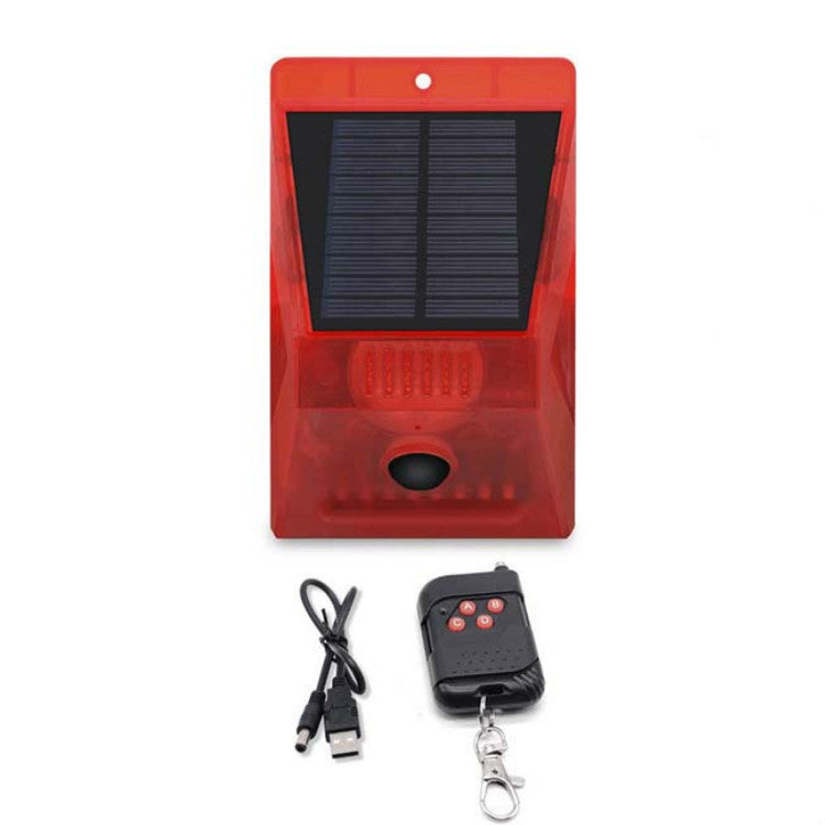 129dB Solar Alarm Light Human Body Induction Remote Control Alarm Farm Anti-theft Drive Object Sound and Light Alarm Light, Style:N911C English - Alarm System by PMC TechLife | Online Shopping South Africa | PMC TechLife