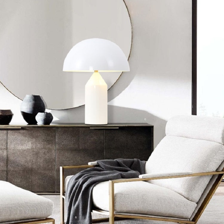 White 220V  E14 LED Metal Mushroom Table Lamp Bedroom Decorative Table Lamp, Size:L - Bedside Light by PMC TechLife | Online Shopping South Africa | PMC TechLife
