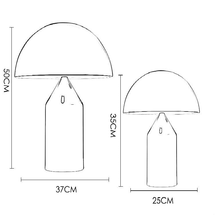 White 220V  E14 LED Metal Mushroom Table Lamp Bedroom Decorative Table Lamp, Size:L - Bedside Light by PMC TechLife | Online Shopping South Africa | PMC TechLife