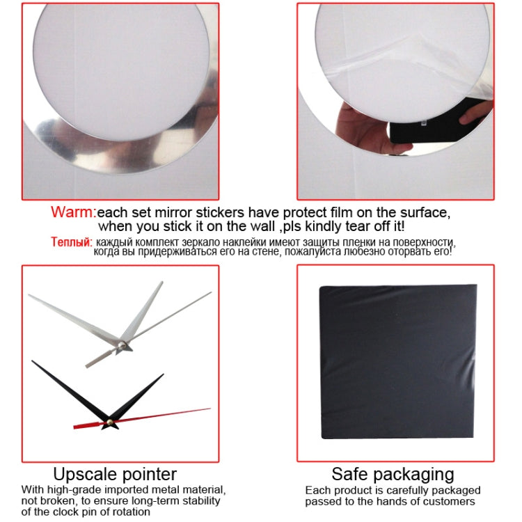 Flower Art Modern Design DIY Removable 3D Crystal Mirror Wall Clock Wall Sticker Living Room Bedroom Decor(Black) - Wall Clock by PMc TechLife | Online Shopping South Africa | PMc TechLife | Buy Now Pay Later Mobicred