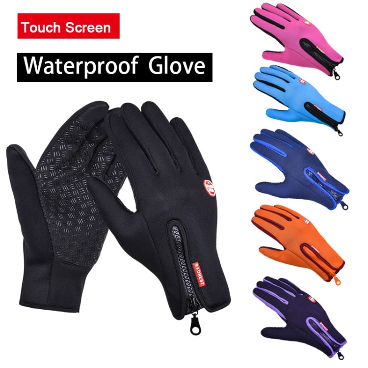 Outdoor Sports Hiking Winter Leather Soft Warm Bike Gloves For Men Women, Size:S (Blue) - Full Finger Gloves by qepae | Online Shopping South Africa | PMC TechLife | Buy Now Pay Later Mobicred