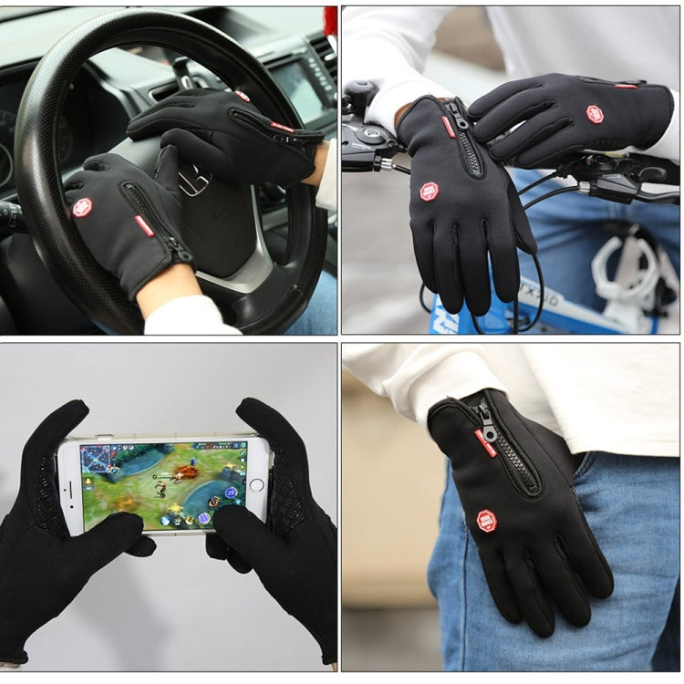Outdoor Sports Hiking Winter Leather Soft Warm Bike Gloves For Men Women, Size:XL (Red) - Full Finger Gloves by qepae | Online Shopping South Africa | PMC TechLife | Buy Now Pay Later Mobicred