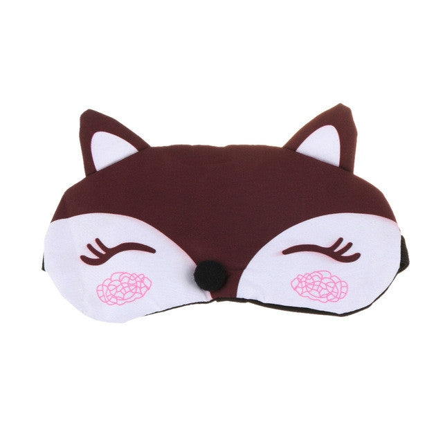 Cute Fox 3D Sleep Mask Rest Travel Sleeping Cover Sleep Ice Mask(Coffee) - free shipping - PMC TechLife - Order now!