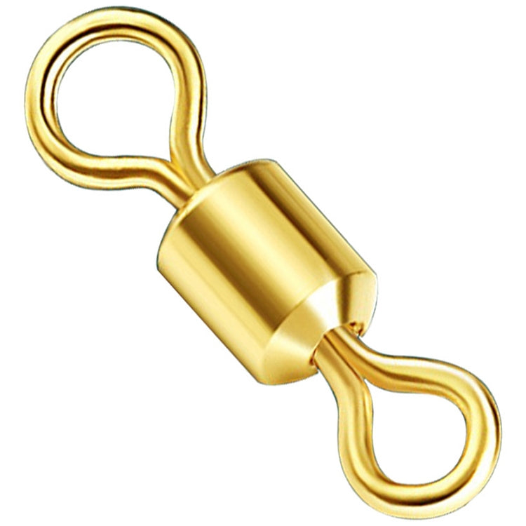 100 PCS Fishing Tackle Supplies Zimu Swivel Gold-plated Swivel Fishing Accessories, Specification: Length 0.8cm(Gold) - Fishing Hooks by PMc TechLife | Online Shopping South Africa | PMc TechLife | Buy Now Pay Later Mobicred