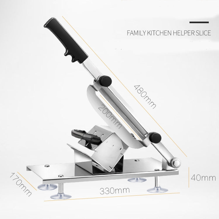 Alloy Stainless Steel Household Manual Thickness Adjustable Meat Vegetables Slicer Meat Slicing Machine(Silver) - free shipping - PMC TechLife - Order now!