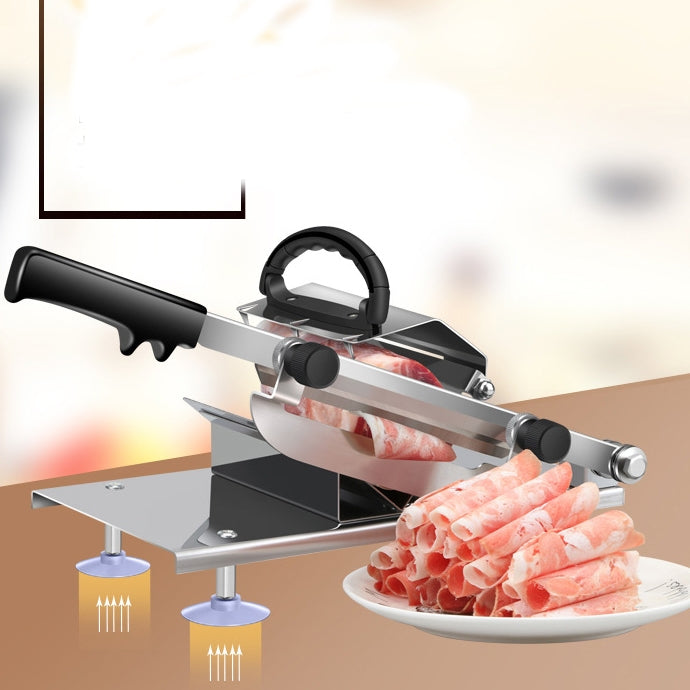 Alloy Stainless Steel Household Manual Thickness Adjustable Meat Vegetables Slicer Meat Slicing Machine(Silver) - free shipping - PMC TechLife - Order now!