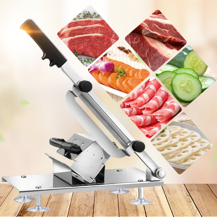 Alloy Stainless Steel Household Manual Thickness Adjustable Meat Vegetables Slicer Meat Slicing Machine(Silver) - free shipping - PMC TechLife - Order now!