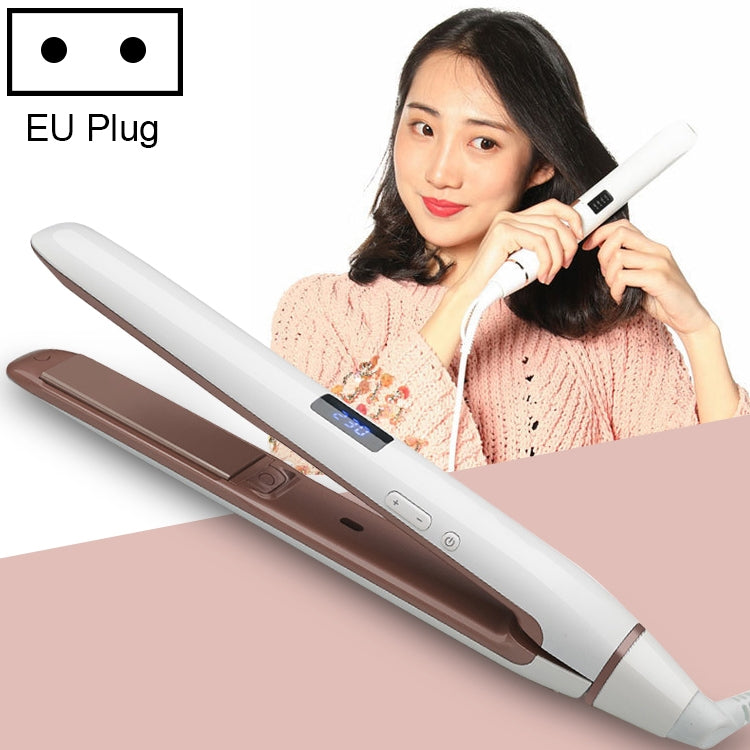 Professional Hair Straightener LED Display Ceramic Coating Plate Ionic Curling Flat Iron(EU 45W) - free shipping - PMC TechLife - Order now!