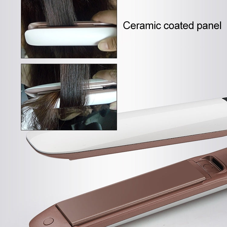 Professional Hair Straightener LED Display Ceramic Coating Plate Ionic Curling Flat Iron(EU 45W) - free shipping - PMC TechLife - Order now!