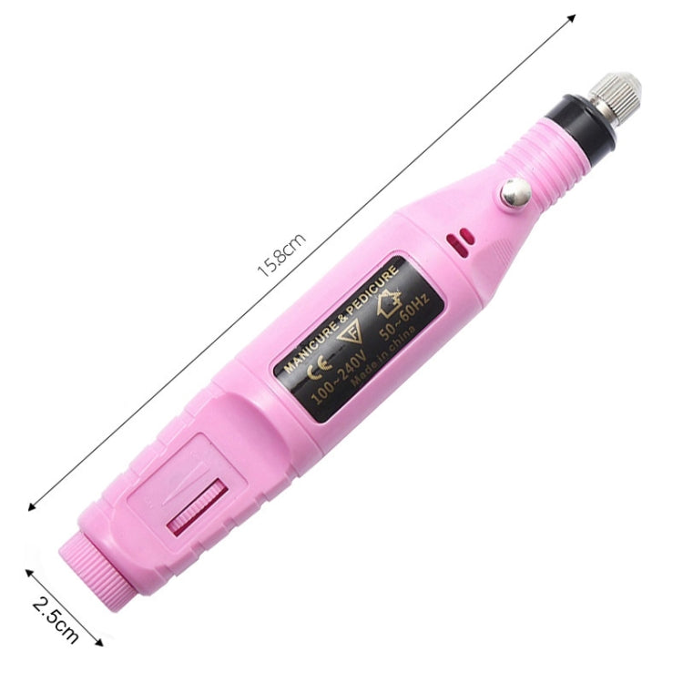 1 Set Power Professional Electric Manicure Machine Pen Pedicure Nail File Nail Tools 6 bits Drill Nail Drill Machine(EU Black) - Grinding Tools & Accessories by PMC TechLife | Online Shopping South Africa | PMC TechLife | Buy Now Pay Later Mobicred