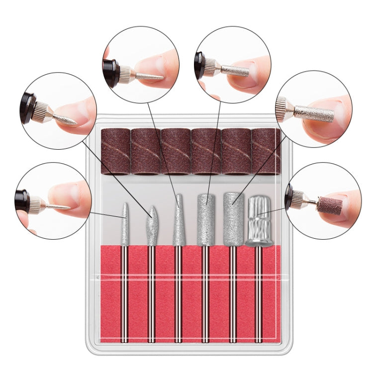 1 Set Power Professional Electric Manicure Machine Pen Pedicure Nail File Nail Tools 6 bits Drill Nail Drill Machine(EU Black) - Grinding Tools & Accessories by PMC TechLife | Online Shopping South Africa | PMC TechLife | Buy Now Pay Later Mobicred