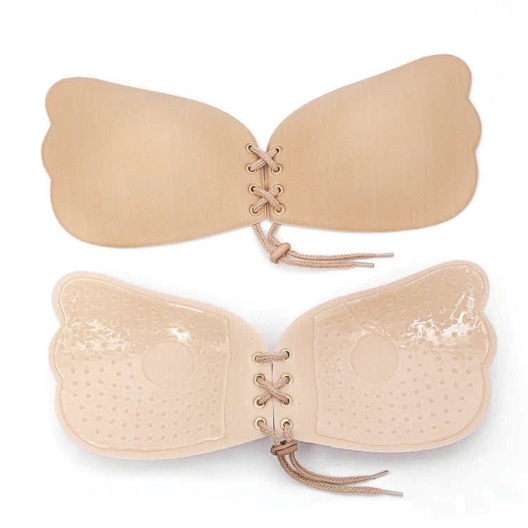 Pull Rope Wing Invisible Underwear Without Steel Ring Pull Rope Silicone Invisible Nubra, Cup Size:D(Skin Color) - free shipping - PMC TechLife - Order now!