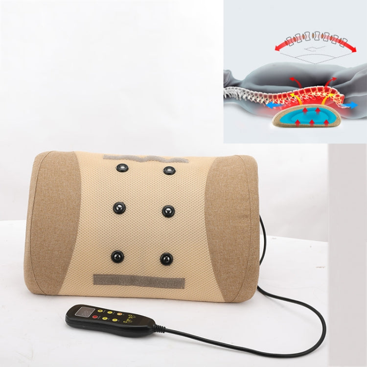Heating Pulse Acupuncture Waist Massager Multifunctional Household Lumbar Disc Automatic Traction Device, Plug Type:EU Plug(Brown) - free shipping - PMC TechLife - Order now!