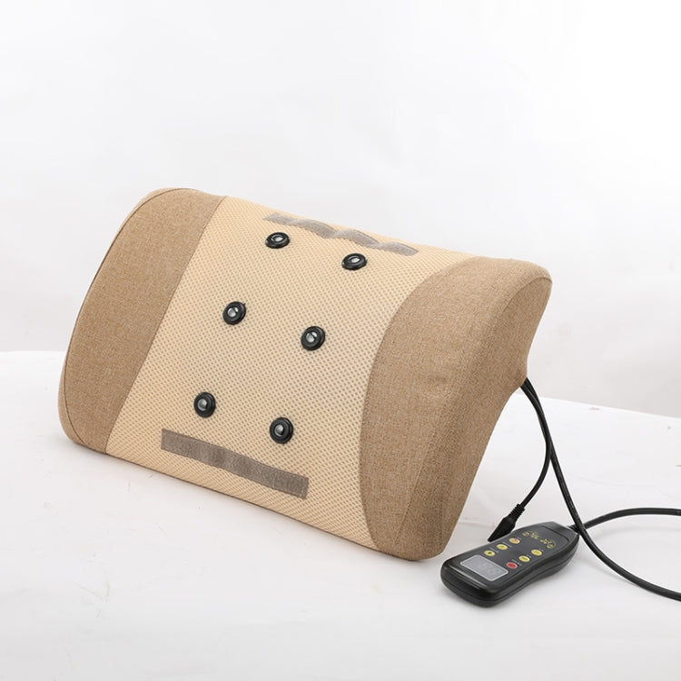 Heating Pulse Acupuncture Waist Massager Multifunctional Household Lumbar Disc Automatic Traction Device, Plug Type:EU Plug(Brown) - free shipping - PMC TechLife - Order now!