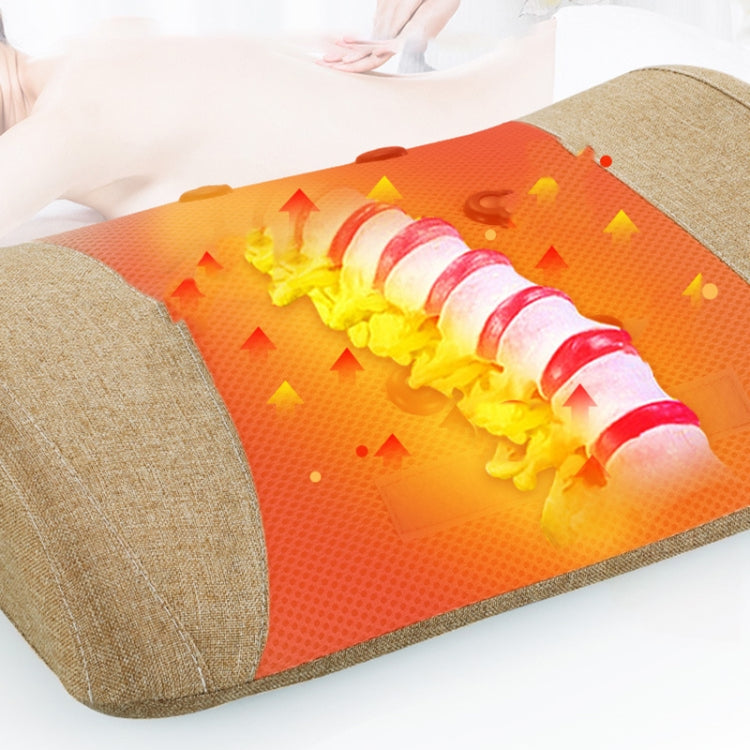 Heating Pulse Acupuncture Waist Massager Multifunctional Household Lumbar Disc Automatic Traction Device, Plug Type:EU Plug(Brown) - free shipping - PMC TechLife - Order now!