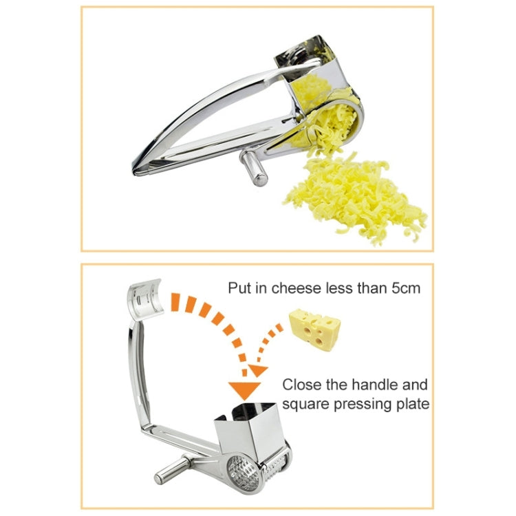Cheese Grater Rotory Container Stainless Steel Hand-Crank Rotary Shredder with 3-4 holes - free shipping - PMC TechLife - Order now!