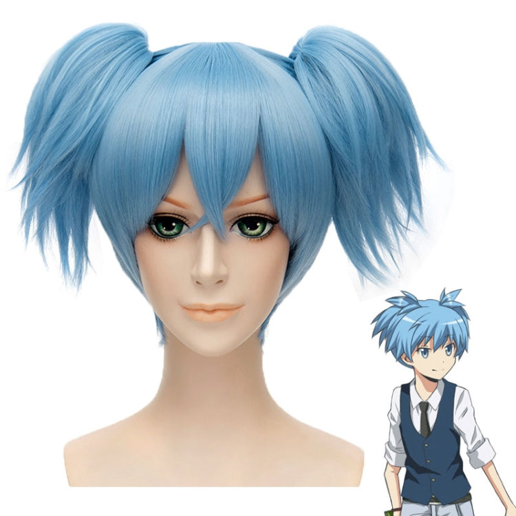 Anime Assassination Classroom Shiota Nagisa Ponytails Wig Cosplay Costume Synthetic Hair(Blue) - free shipping - PMC TechLife - Order now!