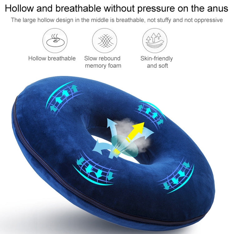 Anti-Decubitus Cushion Memory Foam Circle Chair Cushion(Navy) - Cushions & Pillows by PMC TechLife | Online Shopping South Africa | PMC TechLife | Buy Now Pay Later Mobicred