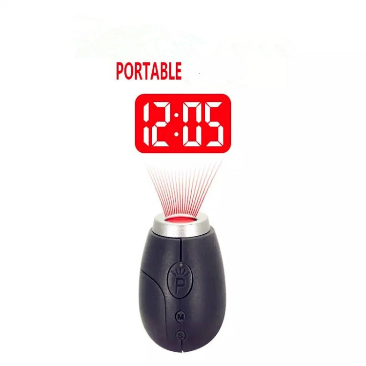 Portable Digital Projection Alarm Clock Mini Projector LED Clock Carry Time Flashlight Clock with Hanging Rope(Red) - Alarm Clocks by PMc TechLife | Online Shopping South Africa | PMc TechLife | Buy Now Pay Later Mobicred
