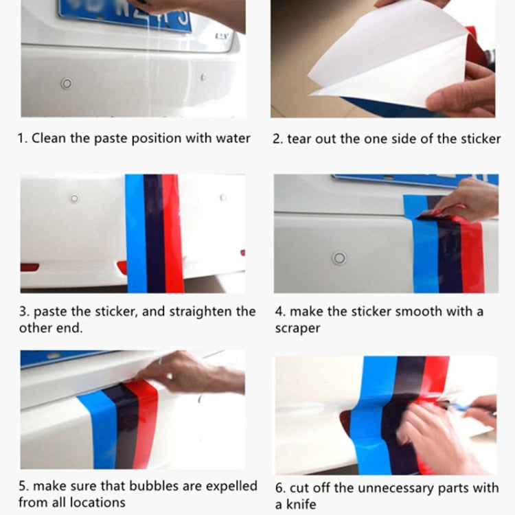 Flag Striped Car Hood Vinyl Sticker Body Decal(Tricolor) - Decorative Sticker by PMC TechLife | Online Shopping South Africa | PMC TechLife | Buy Now Pay Later Mobicred